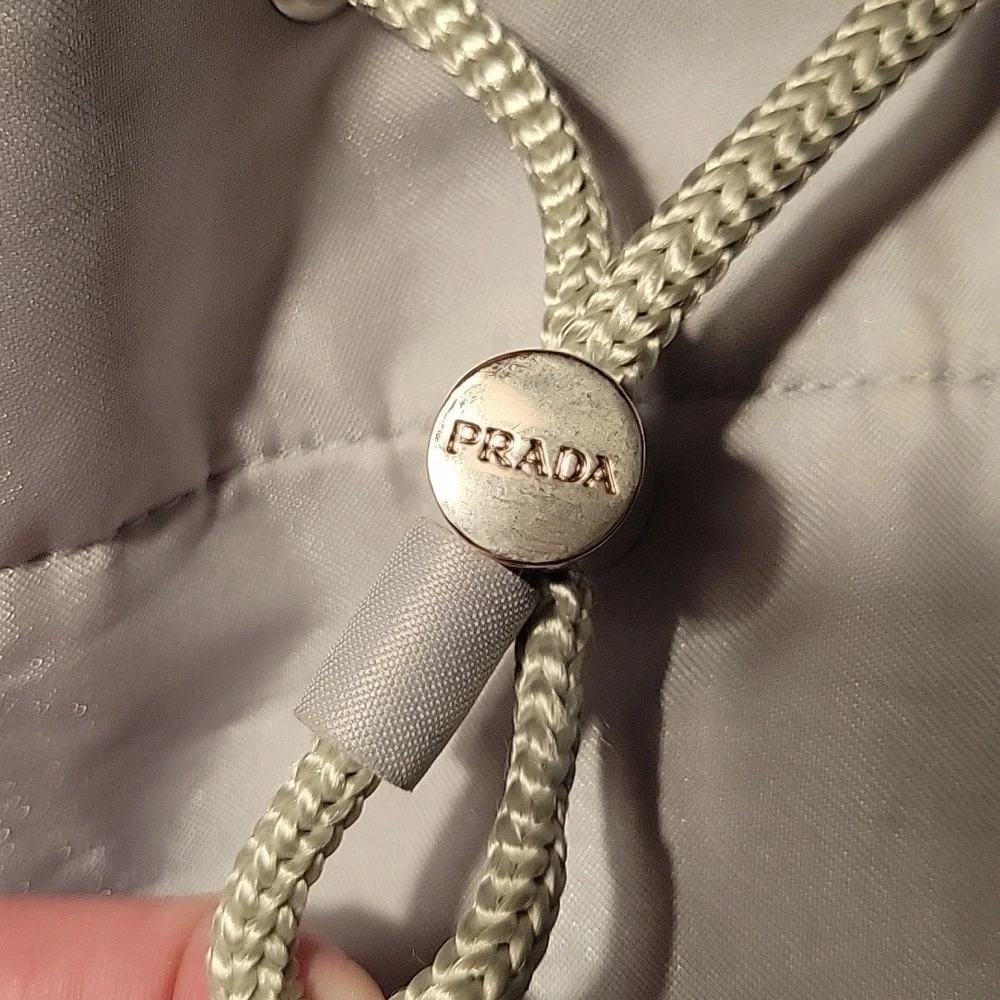 Prada Luna Rossa Gray Duffel Bag with Red Accent